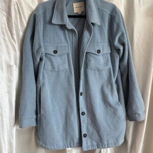 Thread & Supply Sky Blue Shacket L Fleece Shirt Jacket Nordstrom